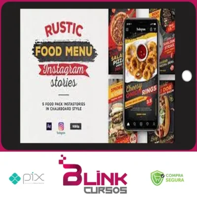 Menu Rústico de Comida - Instagram Stories