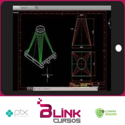 Traçado de Caldeiraria Essencial CAD 2D e 3D - Render