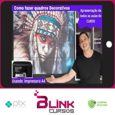 Como fazer Quadros Decorativos Usando Impressora A4 - Moacir Quadri