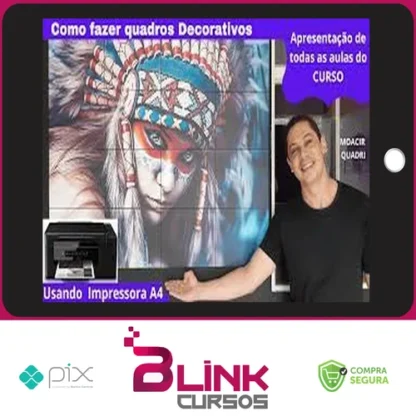 Como fazer Quadros Decorativos Usando Impressora A4 - Moacir Quadri